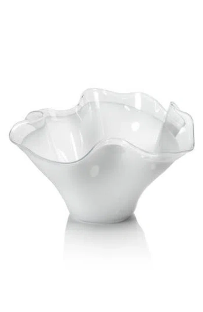Zodax Vellerti Wave Glass Bowl In Transparent