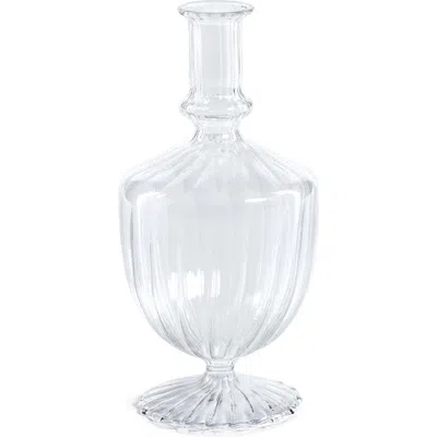 Zodax Vellum Set Of 2 Spiral Decorative Glass Vases In Transparent
