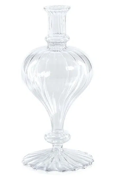 Zodax Vellum Set Of 2 Spiral Decorative Glass Vases In Transparent