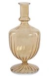 Zodax Vellum Set Of 2 Spiral Decorative Glass Vases In Brown