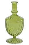 Zodax Vellum Spiral Footed Glass Vase In Gray