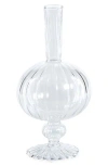 Zodax Vellum Spiral Footed Glass Vase In Transparent