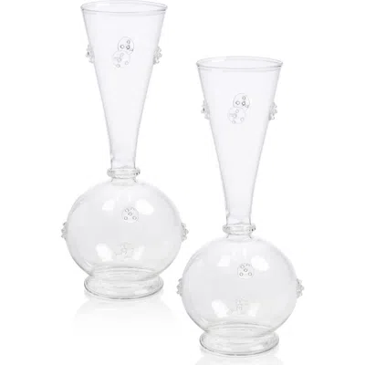 Zodax Vendome Set Of 2 Vases In Transparent