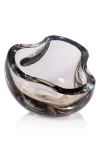 Zodax Viento Wave Glass Bowl In Brown