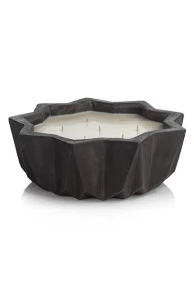 Zodax Villa Nouza 7-wick Concrete Candle In Black