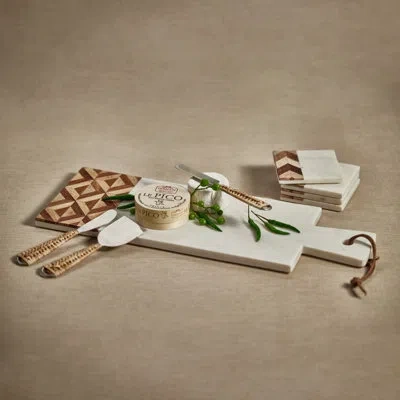 Zodax Viola Marble Wood Cheese Board In White
