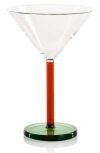 Zodax Vireo Set Of 4 Martini Glasses In Red
