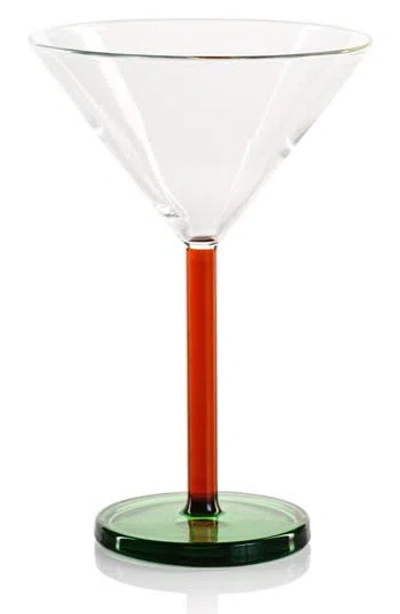 Zodax Vireo Set Of 4 Martini Glasses In Red