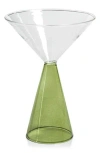 Zodax Viterbo Set Of 4 Martini Glasses In Green