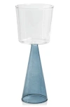 Zodax Viterbo Set Of 4 White Wine Glasses In Blue