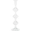 Zodax Zyrandol Set Of 2 Glass Taper Candleholders In Transparent