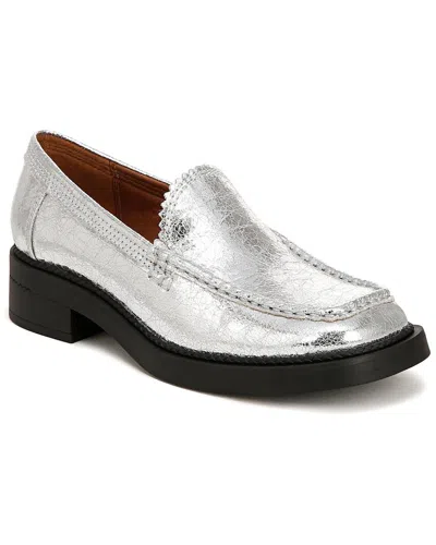 Zodiac Alaina Loafer In Silver Cracked Faux Leather