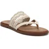 Zodiac Womens Faux Leather Slip On Flatform Sandals In Gold/silver