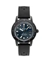 Zodiac Ceramic Compression Diver Automatic Rubber Strap Watch, 41mm In Blue/black