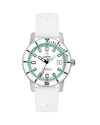 Zodiac Compression Diver Automatic White Rubber Watch, 40mm In White