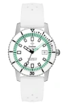 Zodiac Compression Diver Automatic White Rubber Watch, 40mm In White