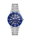 Zodiac Compression Diver Automatic Stainless Steel Watch, 40mm In Blue/silver
