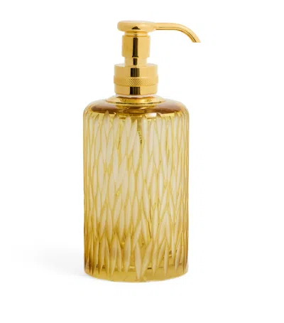 Zodiac Crystal Amber Soap Dispenser In Gold