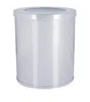 Zodiac Cylinder Chome Bathroom Bin In Silver