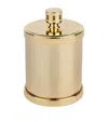 Zodiac Cylinder Gold-plated Cotton Bud Jar In Gold