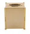 Zodiac Cylinder Gold-plated Tissue Box In Gold