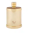 Zodiac Cylinder Swarovski Crystal Gold-plated Cotton Bud Jar In Gold