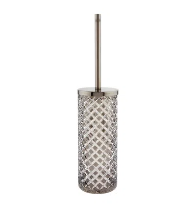 Zodiac Diamond Toilet Brush Holder In Grey