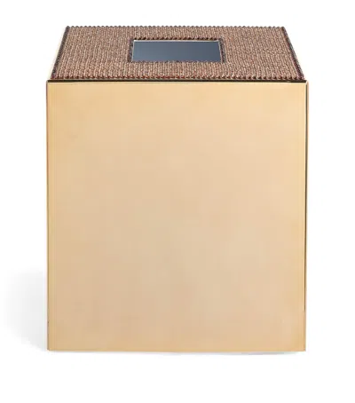 Zodiac Embellished Tissue Box In Gold