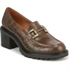 Zodiac Women's Gemma Hardware Lug Sole Loafers In Caramel Croc