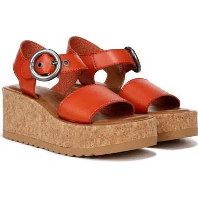 Zodiac Glory Platform Wedge Sandal In Rust