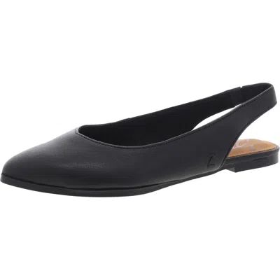 Zodiac Helene Womens Metallic Pointed Toe Slingbacks In Black