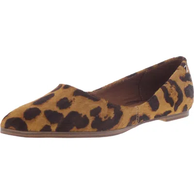 Zodiac Hill Womens Calf Hair Animal Print Pointy-toe Flats In Multi