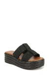 Zodiac Izzy Raffia Platform Sandal In Black Raffia