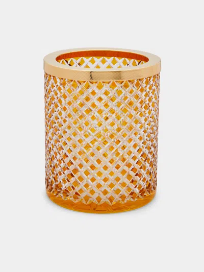 Zodiac London Cut Crystal Bin  Abask Luxury Gift In Burgundy