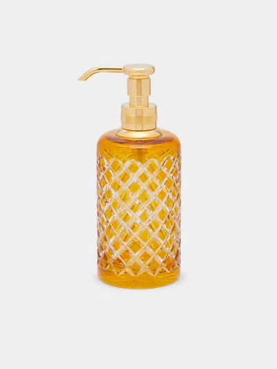 Zodiac London Cut Crystal Soap Dispenser  Abask Luxury Gift In Black