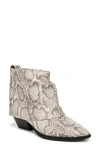 Zodiac Malina Snake Embossed Western Bootie