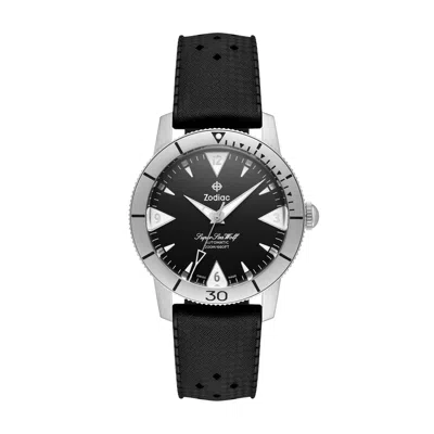 Zodiac Men's Skin Diver Automatic Black Rubber Watch
