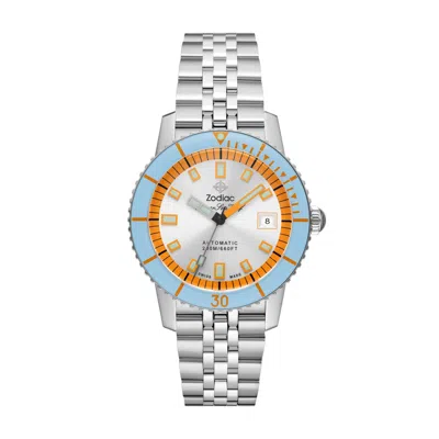 ZODIAC MEN'S SUPER SEA WOLF COMPRESSION AUTOMATIC, STAINLESS STEEL WATCH