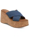 Zodiac Nessa Womens Criss Cross Front Round Toe Platform Sandals In Multi
