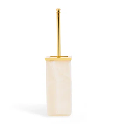 Zodiac Onyx Toilet Brush In Gold