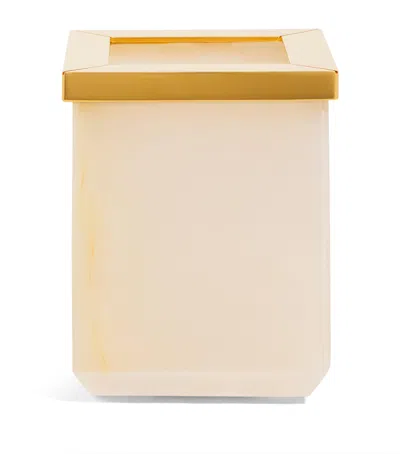 Zodiac Onyx Toothbrush Holder In Gold