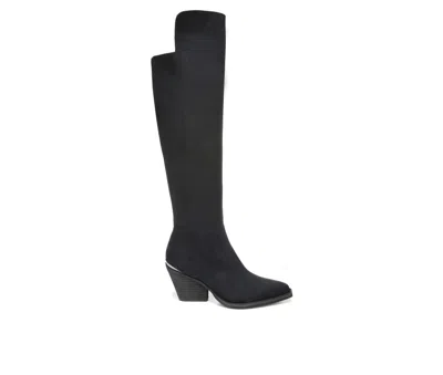 Zodiac Ronson H8088f1001 Boots Women's Black Side Zip Over The Knee Lion1088