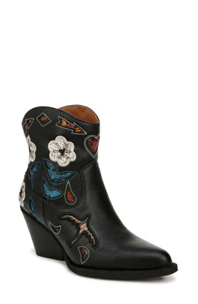 Zodiac Roslyn Embroidered Western Boot In Black