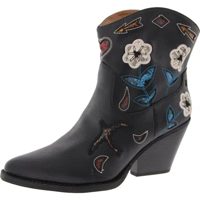 Zodiac Roslyn Flower Womens Embroidered Faux Leather Cowboy, Western Boots