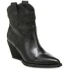 Zodiac Roslyn Womens Pull On Cowboy, Western Boots In Black