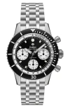 Zodiac Sea-chron Automatic Stainless Steel Watch, 42mm In Silver