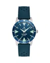Zodiac Men's Super Sea Wolf Rubber Strap Automatic Watch, 39mm In Blue