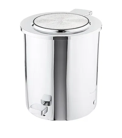 Zodiac Sparkle Bathroom Bin In Silver