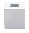 Zodiac Square Chrome Tissue Box In Silver