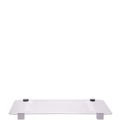 Zodiac Square Chrome Tray In Silver